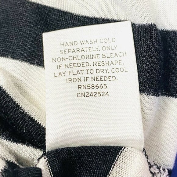 CASLON Women Sleeveless Pullover Black/White Striped Casual Shirt Top Sz Small - Picture 12 of 12